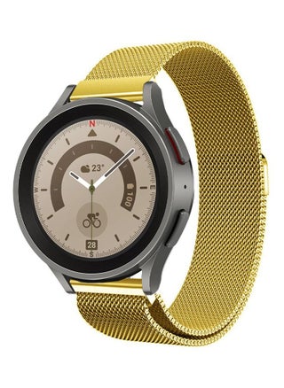 Samsung Galaxy Watch 5 / Galaxy Watch 5 Pro Band Milanese Stainless Steel Strap 20mm Compatible with Galaxy Watch5 (44mm/40mm) Galaxy Watch5 Pro (45mm) Gold - pzsku/Z9BA6DA3BCA6106D8290EZ/45/_/1663495688/ffe83f3a-6d25-4d31-9a49-0c56bd5ebb6a