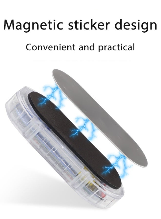 كافيلي 4 قطع من مصابيح LED الداخلية للسيارة لاسلكية، إضاءة محيطة داخلية للسيارة فائقة السطوع 7 ألوان مع 6 حبات LED ساطعة، إضاءة ليلية LED محمولة قابلة لإعادة الشحن عبر USB لتزيين السيارة - Image 4