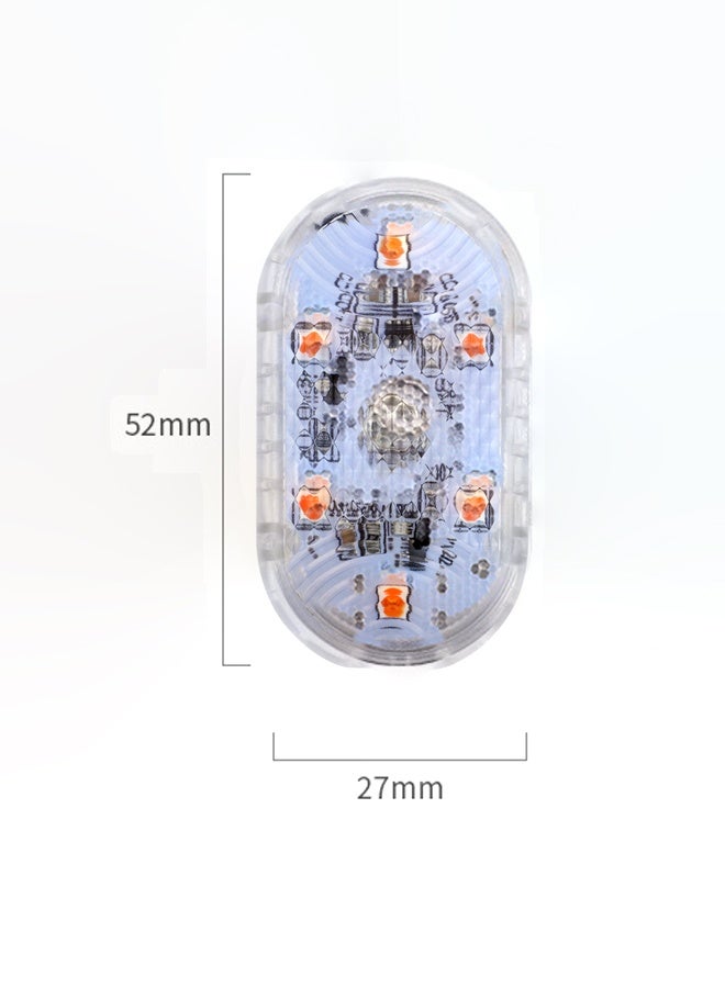 كافيلي 4 قطع من مصابيح LED الداخلية للسيارة لاسلكية، إضاءة محيطة داخلية للسيارة فائقة السطوع 7 ألوان مع 6 حبات LED ساطعة، إضاءة ليلية LED محمولة قابلة لإعادة الشحن عبر USB لتزيين السيارة - Image 5