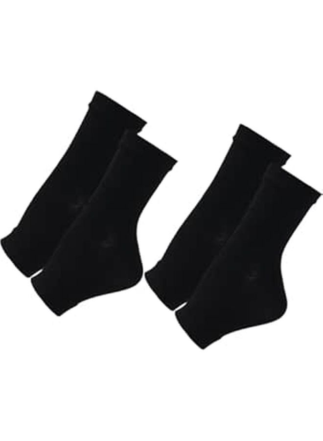 Compression Socks For Plantar Fasciitis Relief Ankle Support 2 Pairs Black - Image 1