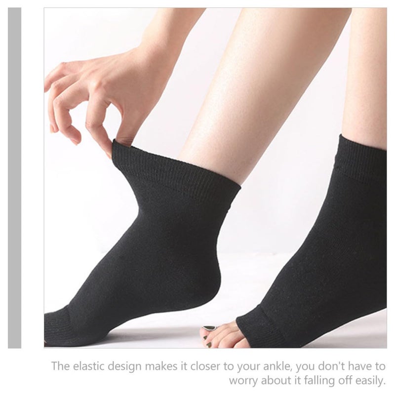 Compression Socks For Plantar Fasciitis Relief Ankle Support 2 Pairs Black - Image 5