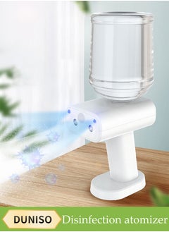 DUNISO Nano Spray Disinfection Mist Gun, Intelligent Human Body Induction Spray Machine, Wireless Handheld Atomization Disinfection Gun, Rechargeable Blue Light Air Disinfection Machine, With Dual Nozzles, Suitable For Home, Office, School Or Garden, 500ml, White  - Image 1