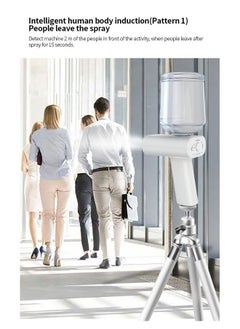 DUNISO Nano Spray Disinfection Mist Gun, Intelligent Human Body Induction Spray Machine, Wireless Handheld Atomization Disinfection Gun, Rechargeable Blue Light Air Disinfection Machine, With Dual Nozzles, Suitable For Home, Office, School Or Garden, 500ml, White  - Image 5