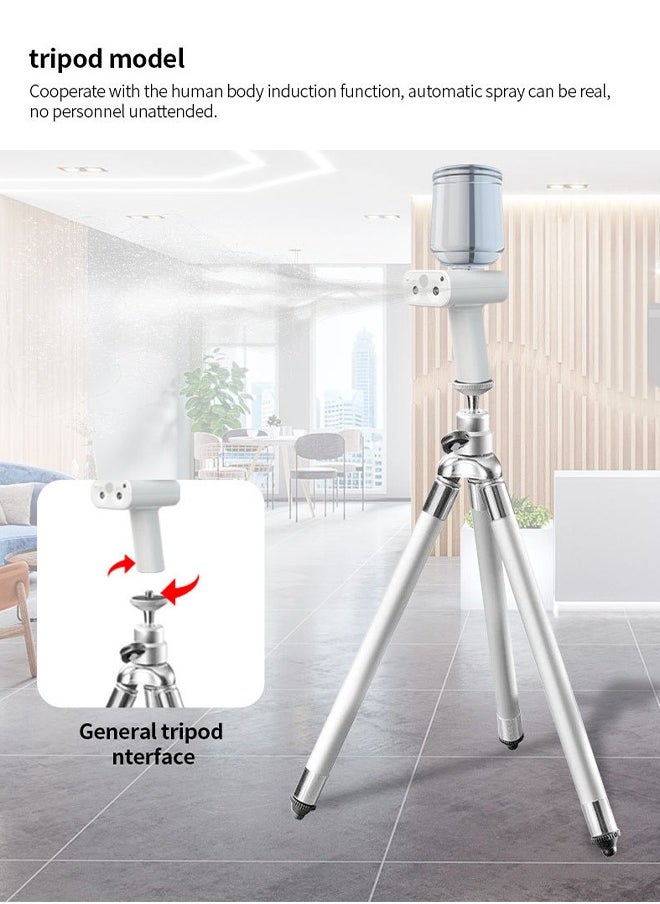 DUNISO - Nano Spray Disinfection Mist Gun, Intelligent Human Body Induction Spray Machine, Wireless Handheld Atomization Disinfection Gun, Rechargeable Blue Light Air Disinfection Machine, With Dual Nozzles, Suitable For Home, Office, School Or Garden, 500ml, White - Image 1