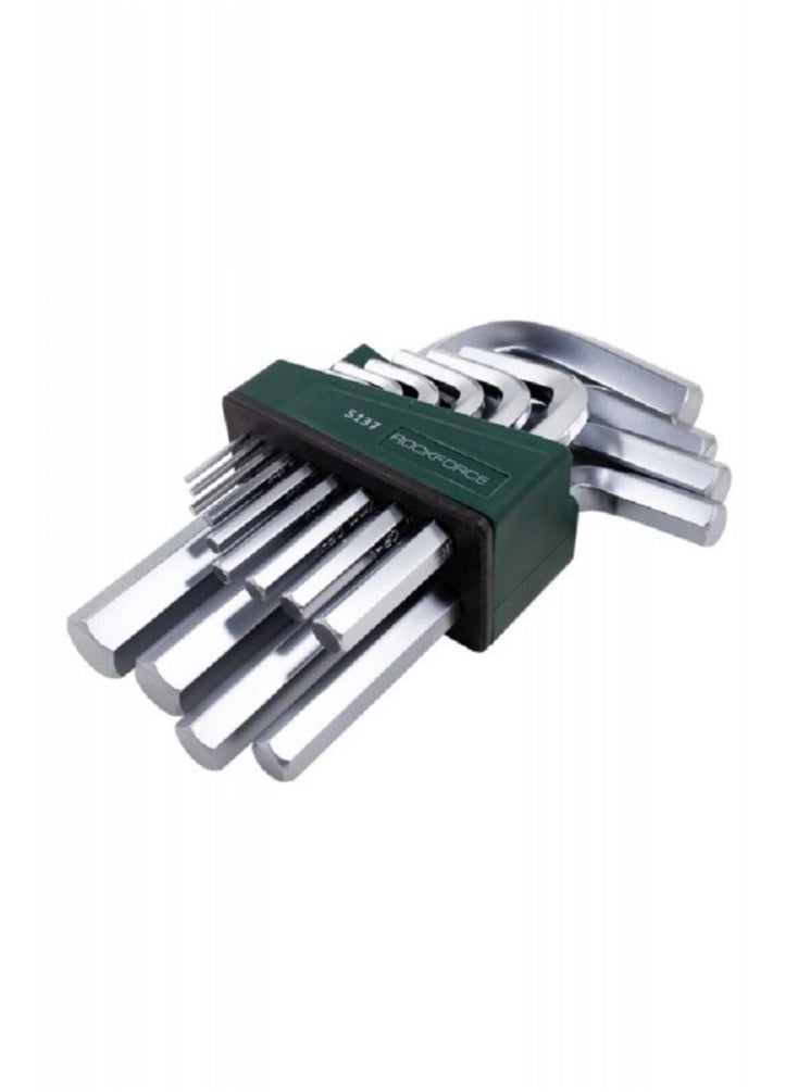 ROCKFORCE - ROCKFORCE Short Hex L-Key 6-Faset Set 2, 2.5, 3, 4, 5, 6, 7, 8, 10, 12, 14, 17, 19 mm 13 pcs in a Plastic Holder - Image 1