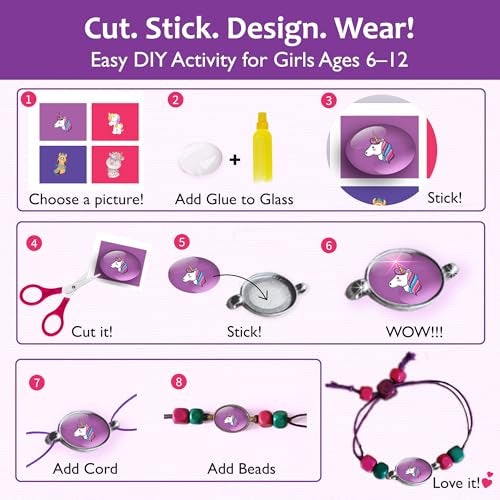 CHALK AND CHUCKLES Chalk & Chuckles Bracelet Making Kit for Girls 8–12, DIY Jewellery Kit with Glass, Metal & Wooden Beads, Friendship Bracelet Art and Craft Set, Birthday Gift for Kids Ages 8 9 10 11 12 - Image 4