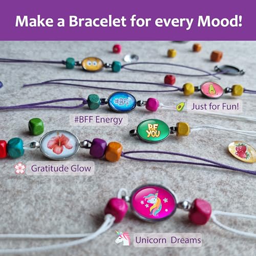 CHALK AND CHUCKLES Chalk & Chuckles Bracelet Making Kit for Girls 8–12, DIY Jewellery Kit with Glass, Metal & Wooden Beads, Friendship Bracelet Art and Craft Set, Birthday Gift for Kids Ages 8 9 10 11 12 - Image 5