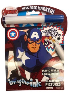 Bendon Publishing Imagine Ink Coloring Book Set For Superhero Kids 3 Magic Ink Books Featuring Avengers Spider Man And Captain America  - Image 3