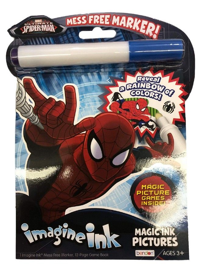 Bendon Publishing Imagine Ink Coloring Book Set For Superhero Kids 3 Magic Ink Books Featuring Avengers Spider Man And Captain America - Image 4