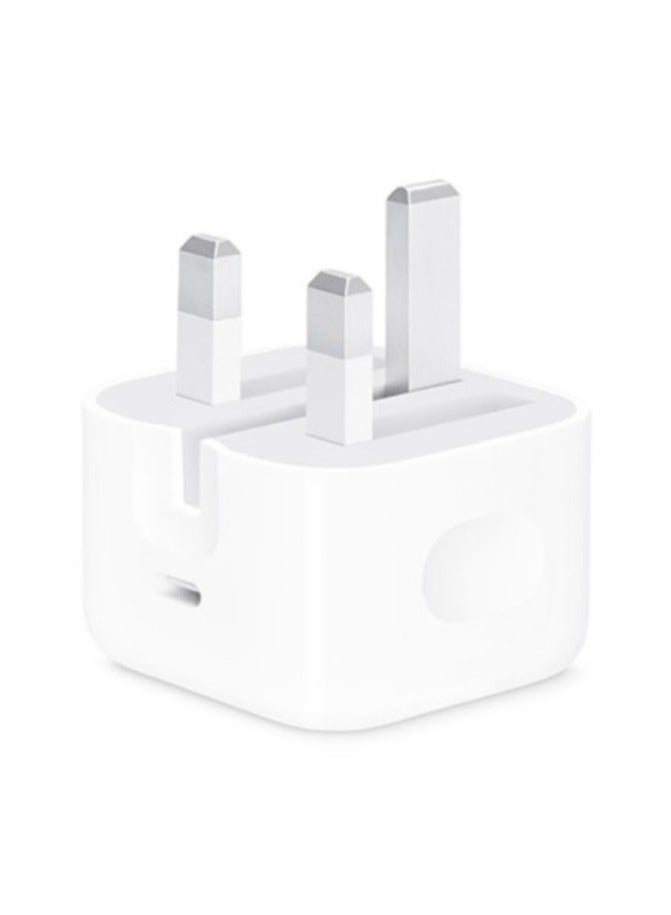 20W Foldable Fast Charging Wall Adapter Compatible with Apple iPhone 12 Pro Max/11 Pro Max/SE, iPad White - Image 3