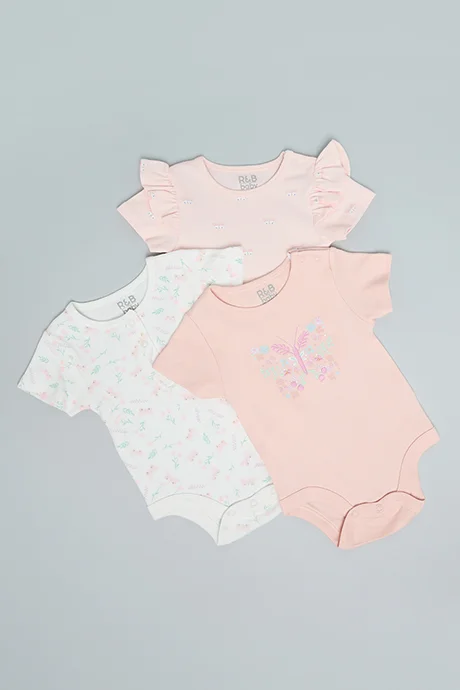 أر أند بي 3 Pack Printed Bodysuits