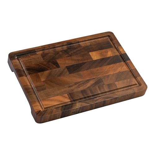 FYCTIO Walnut Wood Cutting Board Small End Grain Cutting Boards for Kitchen Compact Size Lightweight Durable for Cheese and Small Prep 9x6x08 - Image 1