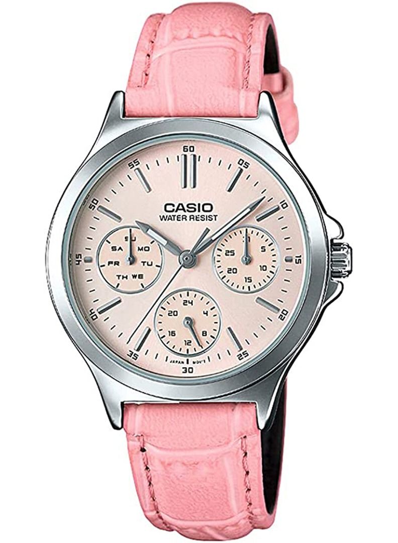 CASIO Women's Enticer Chronograph Watch LTP-V300L-4AUDF - 33 mm - Pink - Image 1