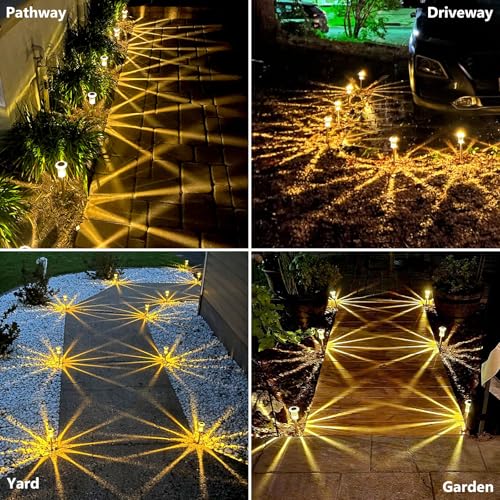 Gorrzai Solar Lights Outdoor 10 Pack Solar Pathway Lights Outdoor LED Waterproof Stainless Steel Driveway Lighting for Outdise, Yard, Walkway, Sidewalk, Garden, Lawn (Warm White) - Image 4