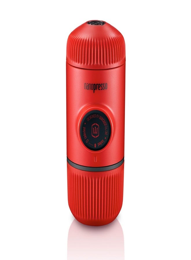 WACACO Nanopresso Portable Espresso Maker, Upgrade Version of Minipresso, 18 Bar Pressure, Red Patrol Edition, Small Travel Coffee Maker, Manually Operated, Compatible with Ground Coffee - Image 1