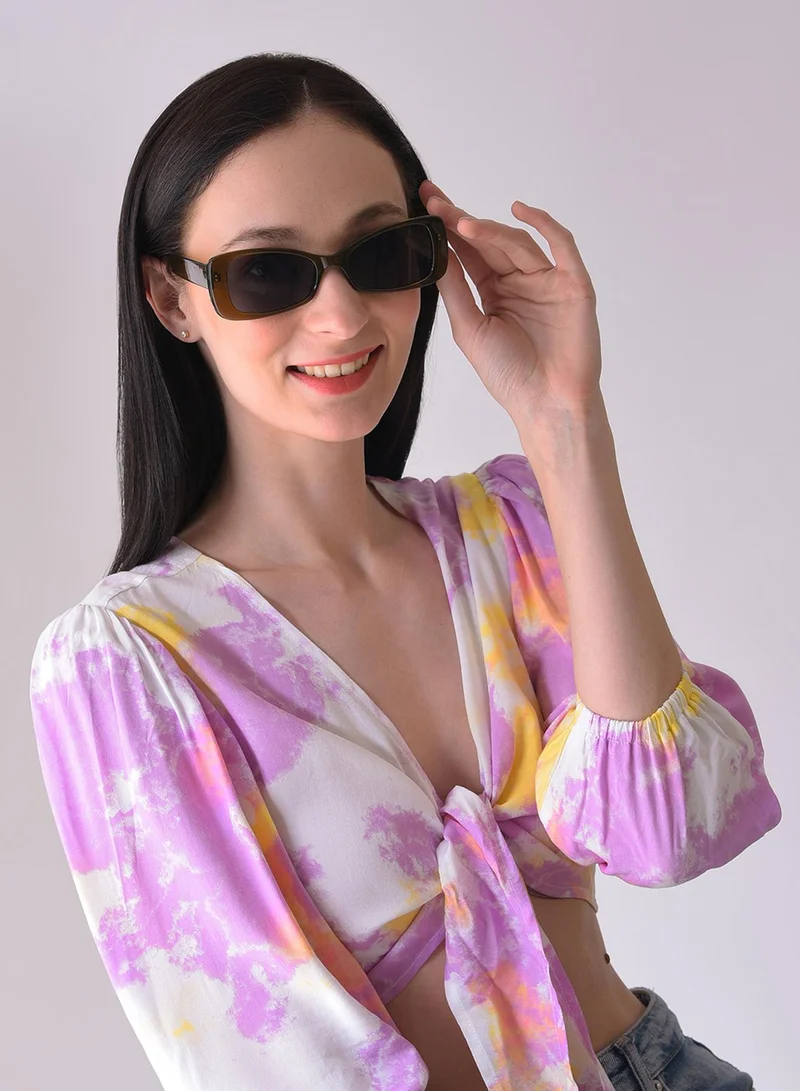 صوص هاوت Black Lens Blue Butterfly Sunglasses