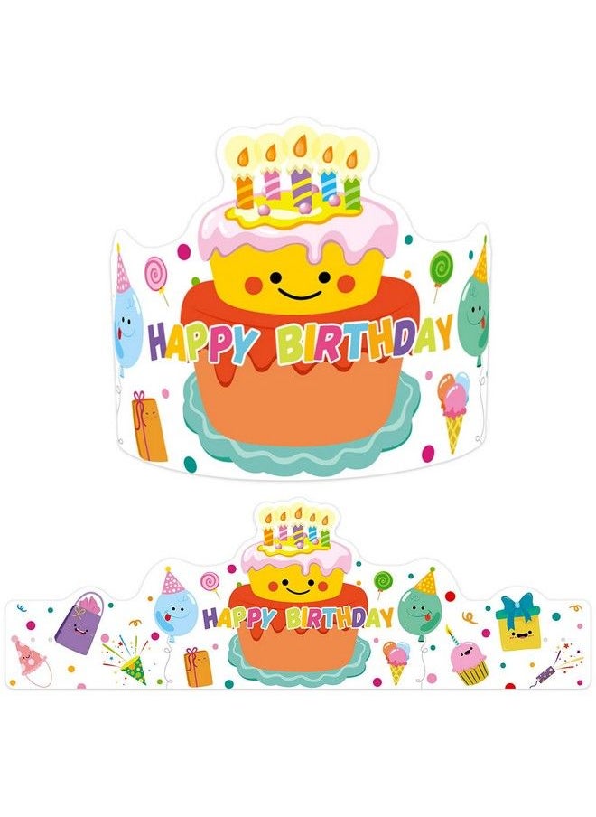 ceiba tree - Happy Birthday Crowns Birthday Hats For Kids Teachers Students Classroom Party Favor 30Pcs - Image 1