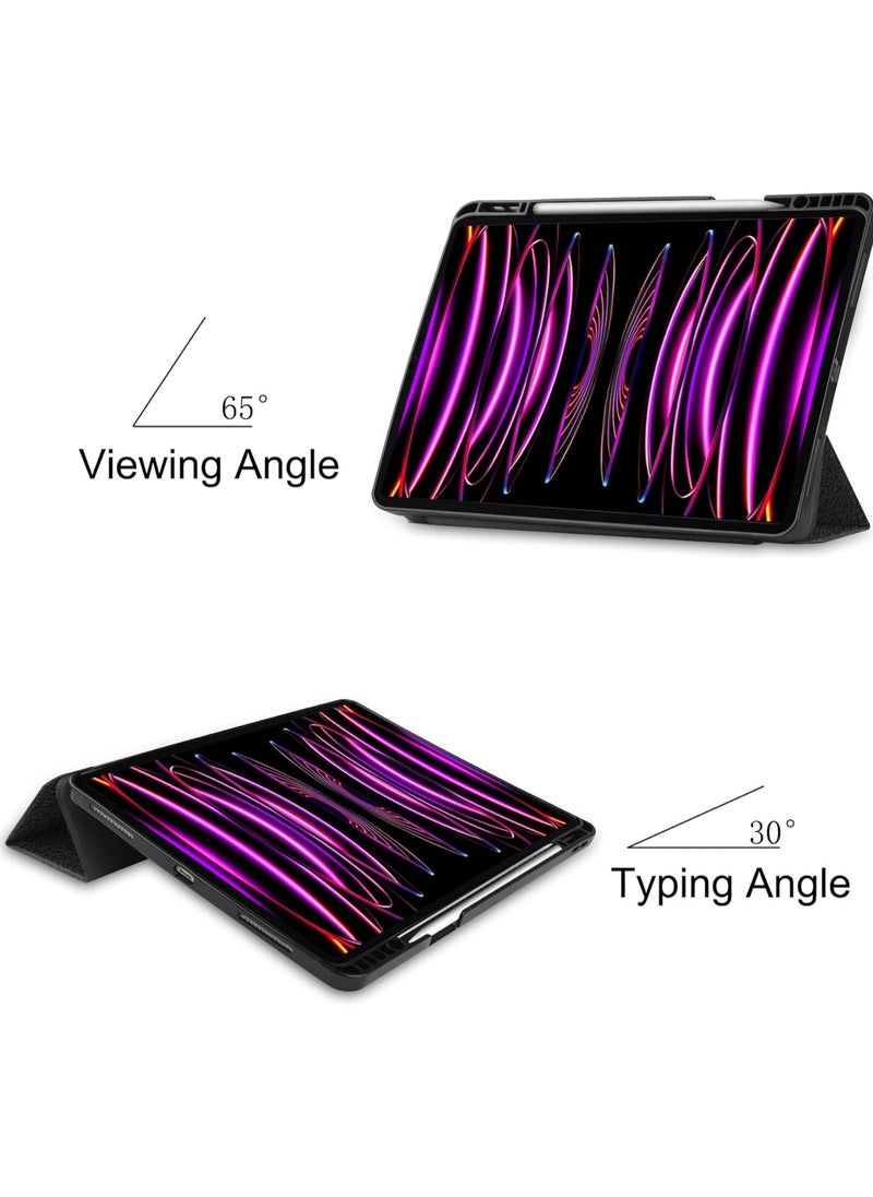 General Case Compatible with iPad Pro 13 2024 Built-in Pencil Holder, Lightweight Trifold Smart Tablet Case Multi-Angle Stand Cover for iPad Pro 13 inch 2024 with Auto Wake/Sleep  - Image 3