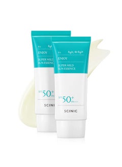 SCINIC SCINIC Enjoy Super Mild Sun Essence 2 Set SPF50+ PA++++ 1.69 fl oz(50ml) | A Lightweight Hydrating Sun Essence That leaves No Sticky Feeling | Korean Skincare  - Image 1