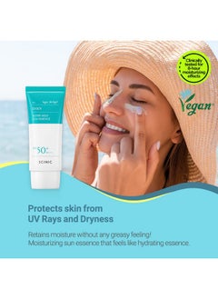 SCINIC SCINIC Enjoy Super Mild Sun Essence 2 Set SPF50+ PA++++ 1.69 fl oz(50ml) | A Lightweight Hydrating Sun Essence That leaves No Sticky Feeling | Korean Skincare  - Image 3