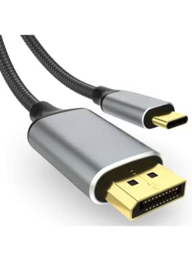 كابل USB C إلى DisplayPort بدقة 8K – سرعة عالية وعملي للاستخدام اليومي – متوافق مع Thunderbolt – بطول 3 متر - Image 1