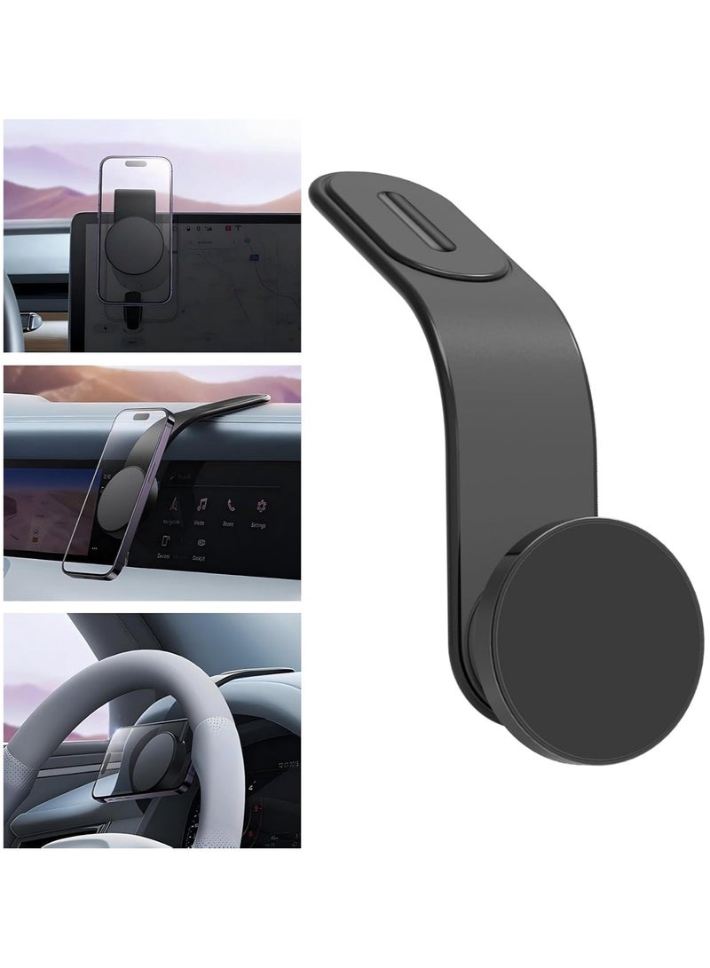 Magnetic Phone Holder for Car, Detachable Aluminum Arm Ultra Car Magnet Phone Mount for Dashboard, 360 Degree Rotating Accessory, Cell Phone Holder for All Car Models, Black - Image 1