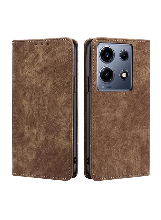 S-TOP Case For Infinix Note 30 VIP 5G RFID Anti-theft Brush Magnetic Leather Phone Case - Image 1