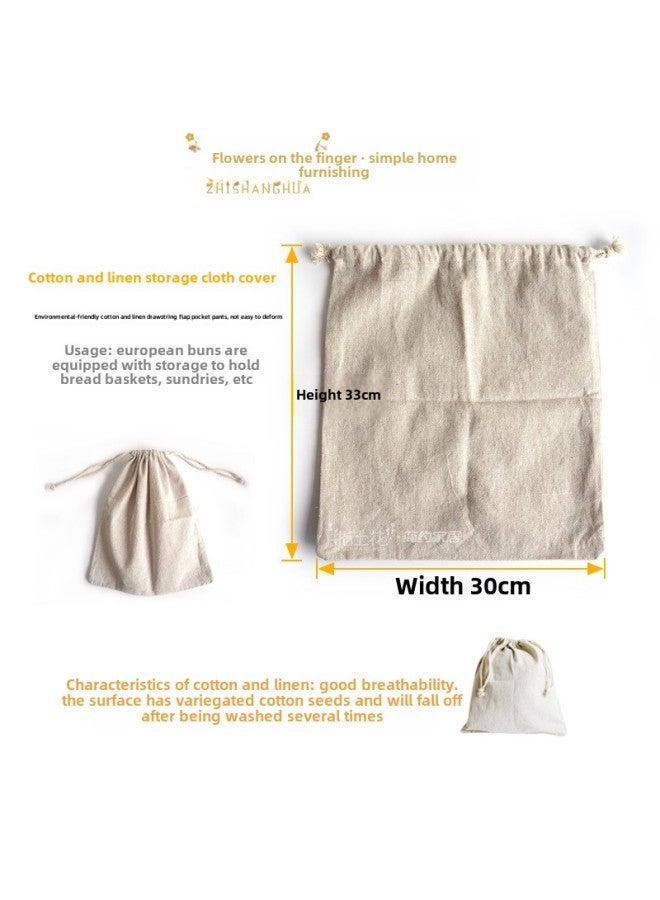 Bread Baking Cake Accessories Kitchen Brush Scraper Cutter Rolling Pin Latte Art Measuring Spoon Mixer Barbecue Tool-Color:Imitation Cotton And Linen Blank Storage Bag - Image 1