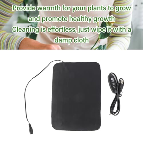 Sunicon Seedling Heat Mat, 3 Gear Adjustable Temperature Warm Hydroponic Heating Pad Waterproof Heating Pad Plant Warmer for Germination, Indoor Gardening, Greenhouse - Image 3