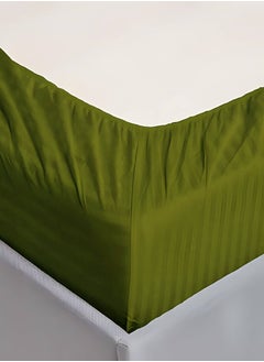 MAXQON Fitted Elastic Bedsheet Set With Pillow Covers, King/Queen/Double/Single Sizes, Color Olive  - Image 3