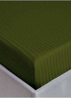 MAXQON Fitted Elastic Bedsheet Set With Pillow Covers, King/Queen/Double/Single Sizes, Color Olive  - Image 4