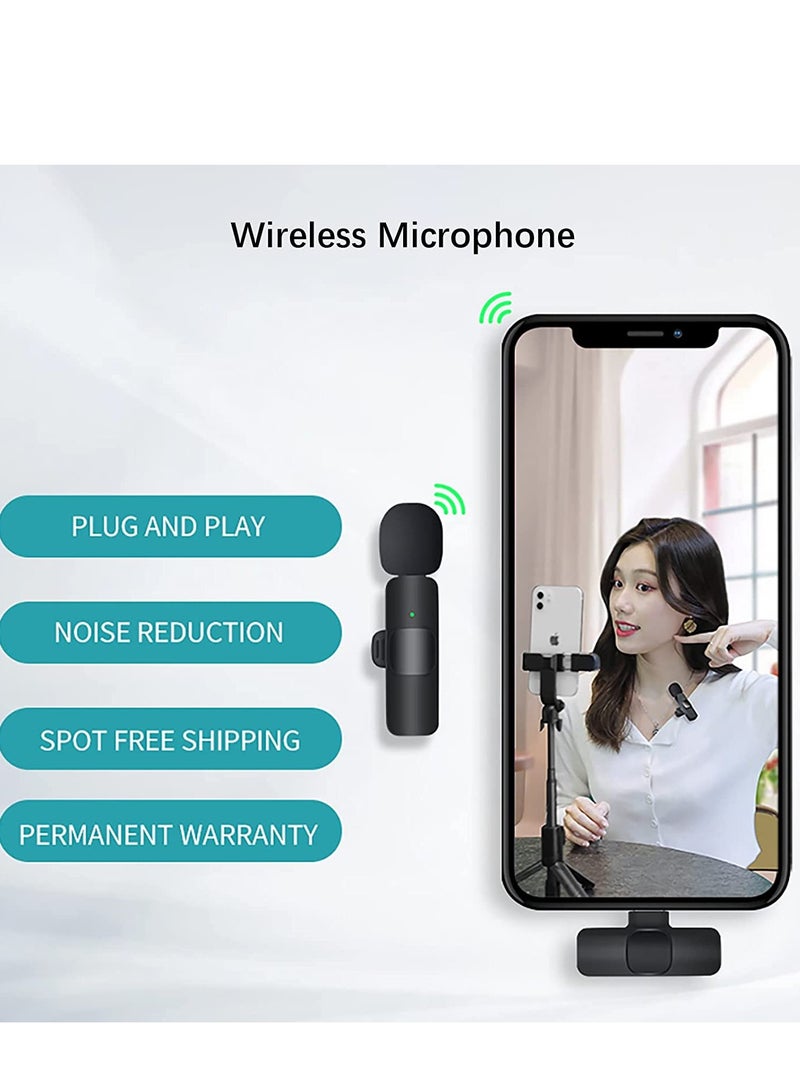 Wireless Lavalier Microphone for USB C Smartphone, Plug and Play Mini Mic for YouTube TikTok Live Streaming Gaming K Song Recording Auto Noise Reduction (USB C 1)  - Image 3