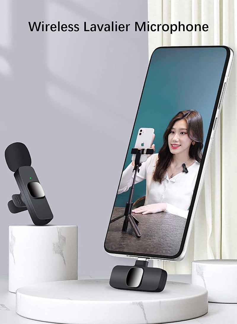 Wireless Lavalier Microphone for USB C Smartphone, Plug and Play Mini Mic for YouTube TikTok Live Streaming Gaming K Song Recording Auto Noise Reduction (USB C 1)  - Image 4