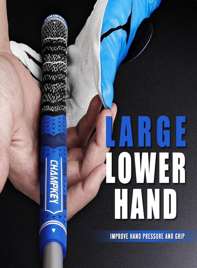 CHAMPKEY Half Cord Golf Grips 13 Pack with Golf Grip Kit - All Weather Performance Golf Club Grips - High Traction and Feedback Golf Grips for Men(Gray,Midsize) - Image 5