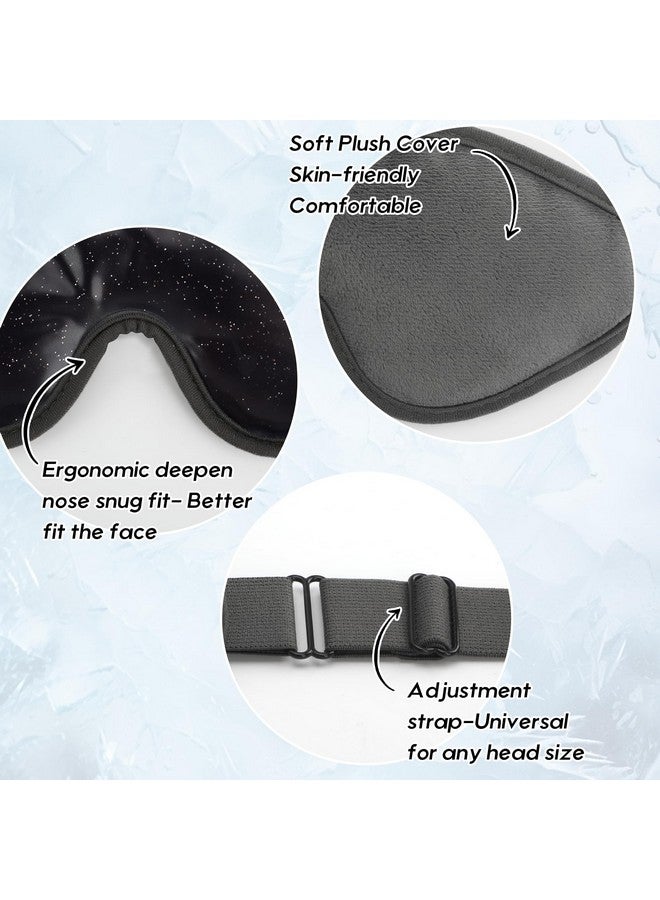 BeHoomi Cooling Eye Mask Gel Eye Mask Cold Eye Ice Pack Reusable Ice Mask Cool Relaxation No Freeze Comfort Snug Fit Cold Eye Compress For Home Spa Office Morning Refreshment Black  - Image 4