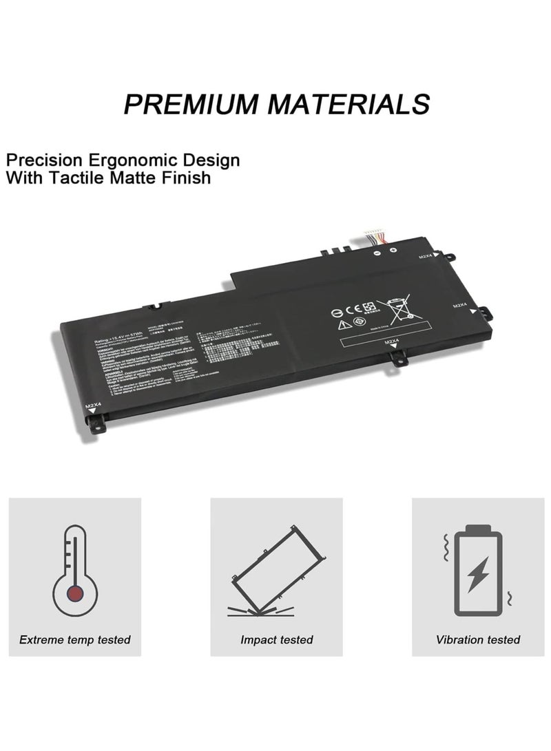 C41N1809 15.4V 57Wh 3740mAh Compatible for Asus Flip 15 UX562FD UX562FDX UX562 UX562FN Q536F Q536FD Series 0B200-03440000 - Image 3
