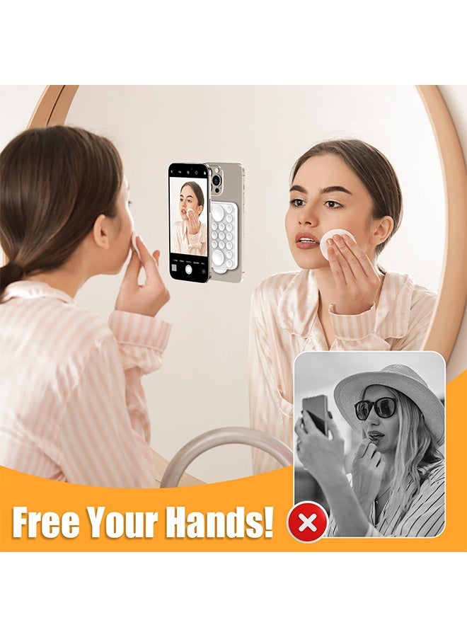 Peachjoy Suction Cup Phone Mount for Mag-Safe, Magnetic Suction Cup, for Shower Wall Cell Videos Selfies Creator Sharer, TikTok Videos and Selfies, Mirror Shower Phone Holder - Image 4