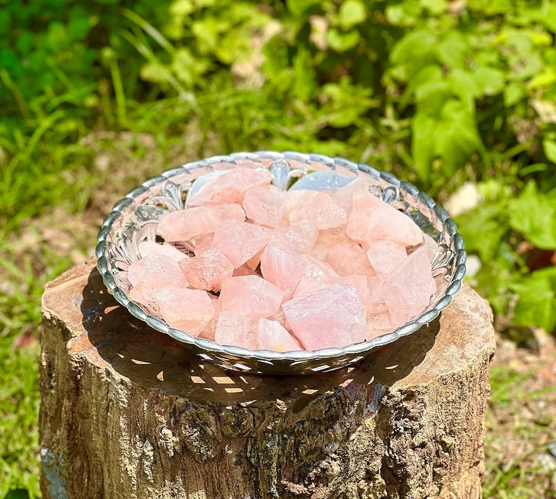 ZUBY CRYSTALS Product Natural Rose Quartz Rough stone Raw Rock for Healing Attract Unconditional Love and Infinite Peace 250 Gram Weight in 4 to 5 Piece  - Image 5