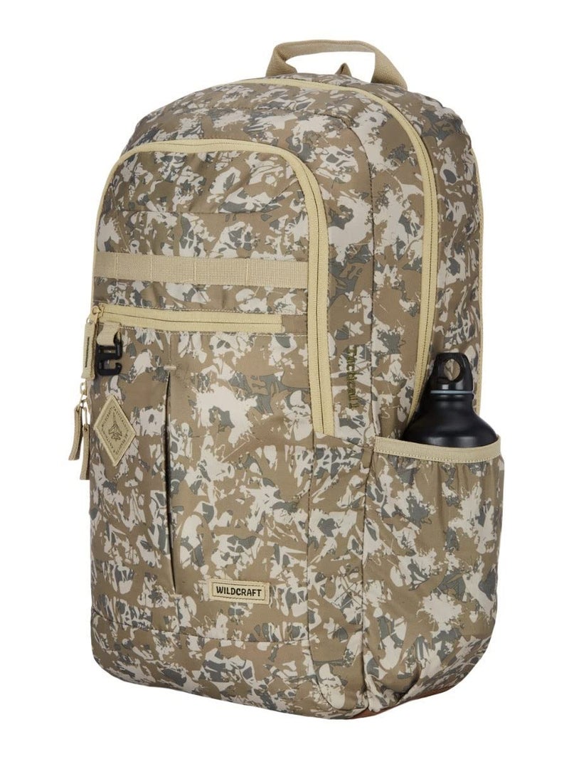 Wildcraft Safara Tactical 1 29L 3 Compartment Laptop Backpack with Rain Cover (12963) (Desert Camo 3), Khaki - Image 3