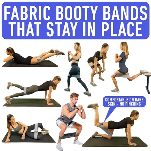 Vergali Resistance Bands for Working Out with Workout Bands Guide. 4 Booty Bands for Women Men Fabric Elastic Bands for Exercise Bands Resistance Bands for Legs Bands for Working Out Hip Thigh Glute Bands Set - Image 2