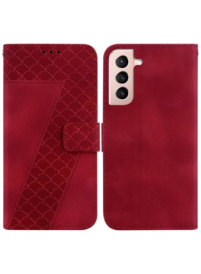 S-TOP Case For Samsung Galaxy S21+ 5G Seven-shaped Embossed Leather Phone Case - Image 1