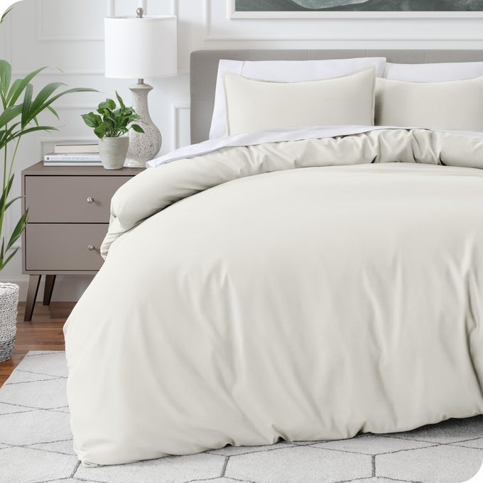 BEDDING DUVET COVER QUEEN SIZE PREMIUM 1800 SUPER SOFT COLLECTION LIGHTWEIGHT COOLING DUVET COVER SOFT BREATHABLE BEDDING QUEEN CREAM