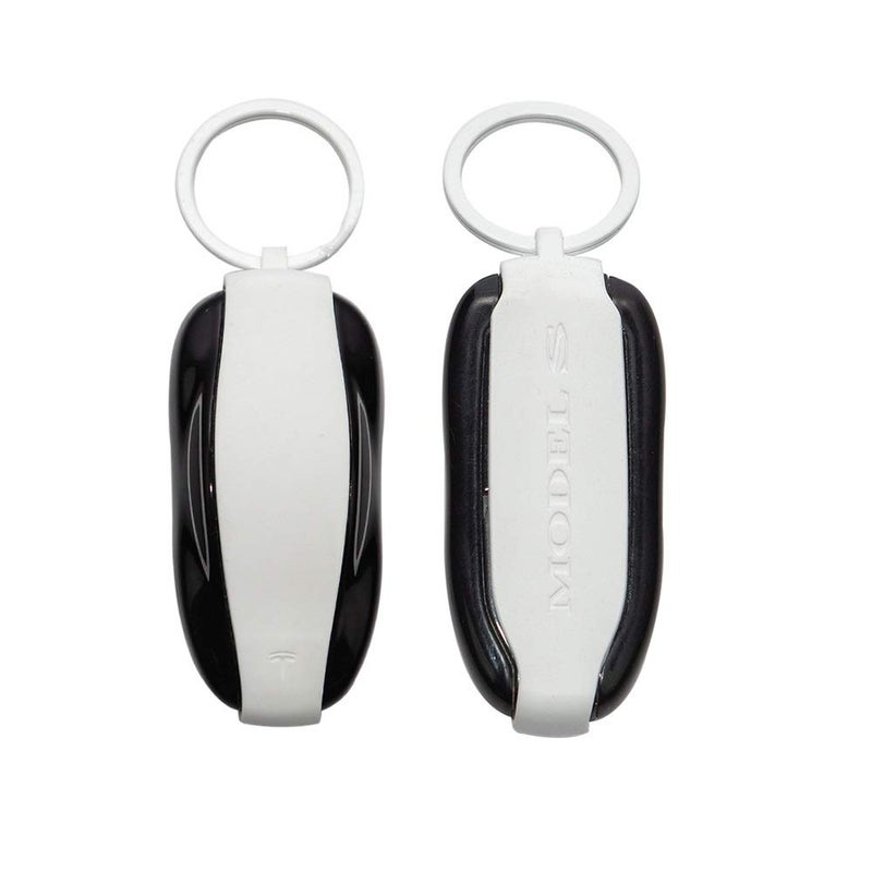 Tesla Gear Silicon Key Fob Cover Keychain Replacement for Tesla Model S (White) - Image 5