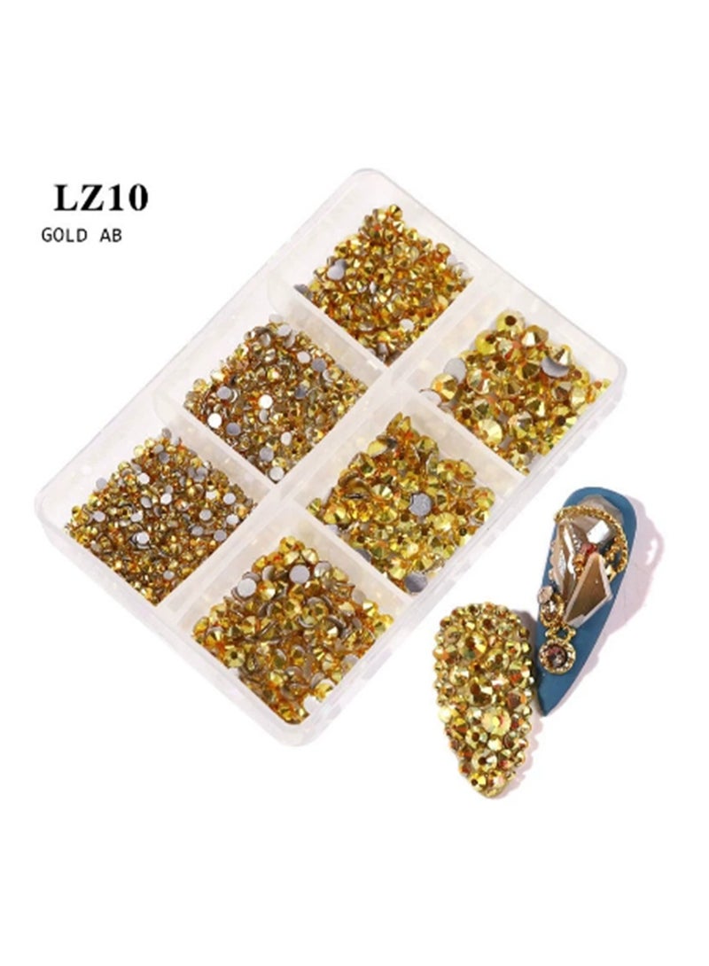 1000pcs Rhinestone أظافر زجاج الكريستال, 6 أحجام (Ss6-Ss30) الأظافر الحجر الكريم مسطحة ظهر Rhinestone مناسبة للحرف اليدوية, المجوهرات, الماس حجر ديي المجوهرات, الماس الأظافر الفن