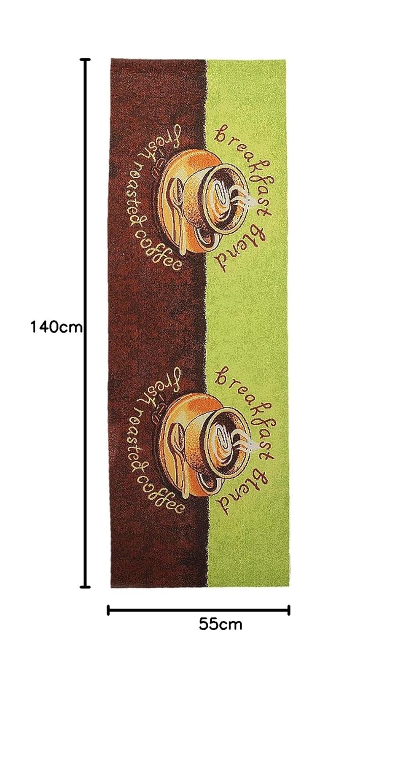 Status Contract Status Home Kitchen Runner Floor Mats with Anti Skid Latex Backing Runner Brown - Image 2