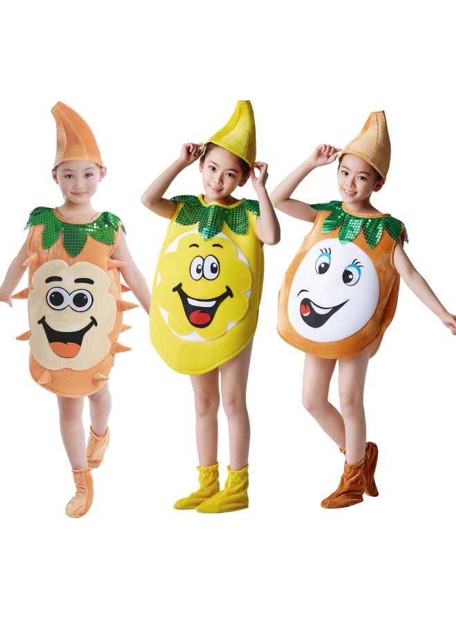 Halloween Costume - Kids Fruit Costume Dress Up - Purple grapes, 170cm - Banana Apple Strawberry Outfit, Children Performance Wear, Funny Fancy Dress, Carnival Costume, School Play - Image 3