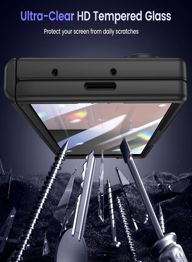 VEGO for Galaxy Z Fold 7 Case with Belt Clip [Compatible with Magsafe] Screen Protector & Hinge Protection Full-Body Shockproof Carbon-Fibre Hard PC Protective Magnet Case for Samsung Z Fold 7 Black - Image 5