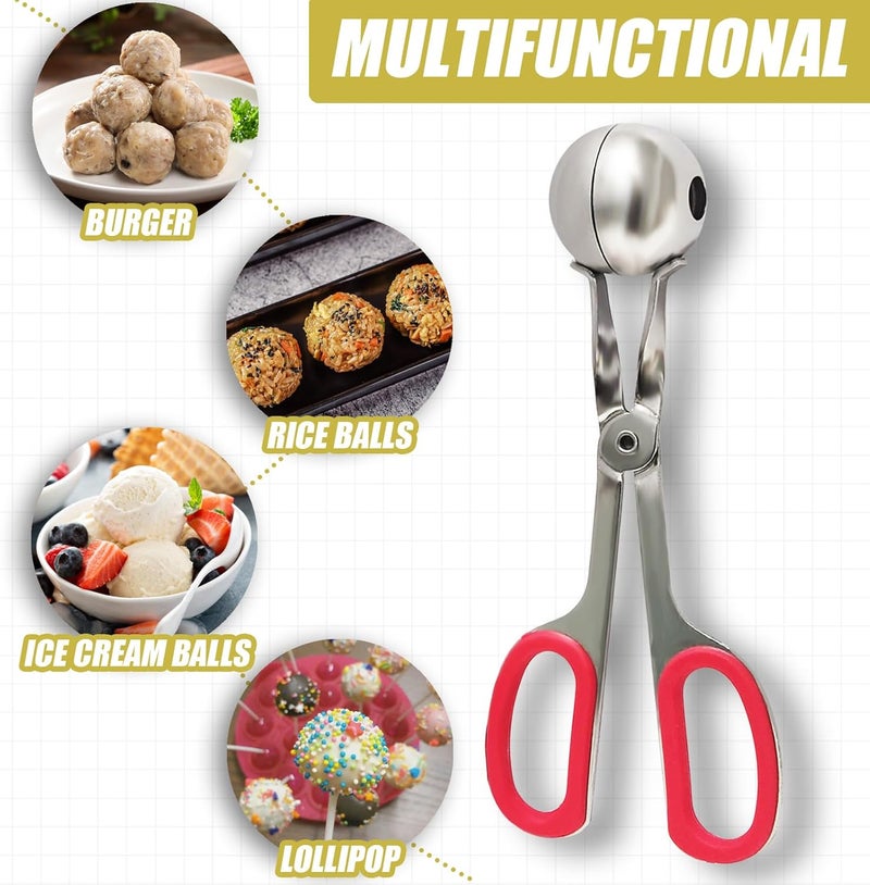 AHKUNMT Cake Pop Sticks and Wrappers,Cake Pop Maker Set Include 100 Cake Pop Bags,Lollipop Sticks and Gold Metallic Twist Ties Meat Baller with One Handles Cake Pops Making Tools for Candies and Chocolates - Image 5