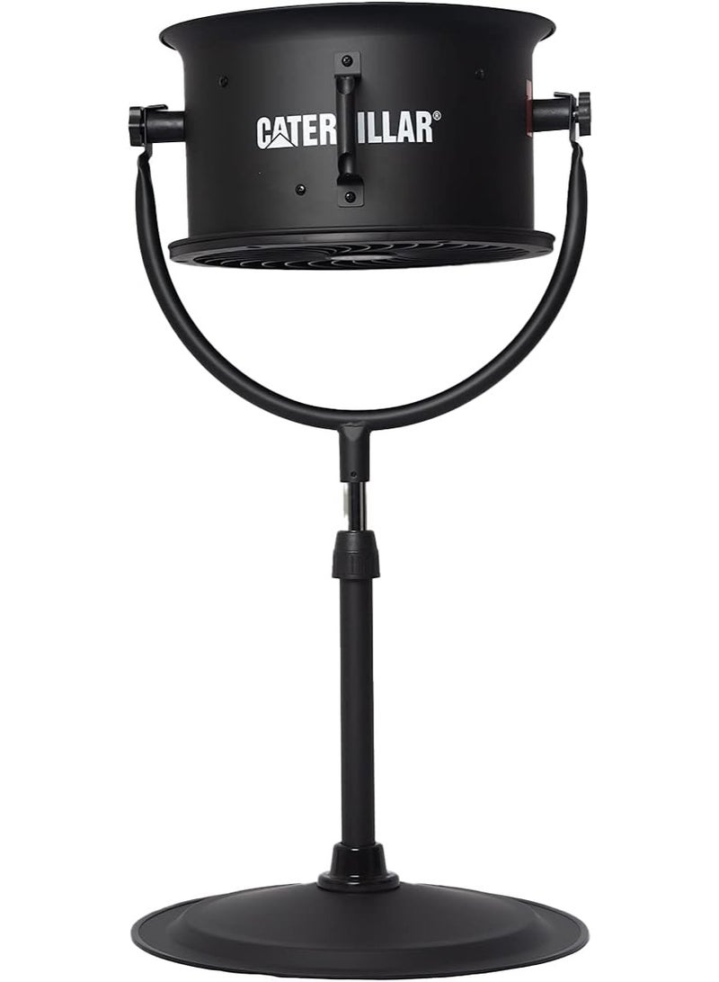 Catterpillar Caterpillar 14-Inch High Velocity Industrial Pedestal Fan – 4-Speed, Oscillating Tilt-Head, Adjustable Height – Heavy Duty Floor Fan for Home, Garage, Warehouse & Workshop – Black - Image 5