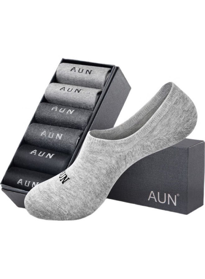 AUN Men'S Socks, Silver Ion Odor-Resistant Socks, Invisible Socks, Thin Breathable Antibacterial Solid Color Boat Socks For Men, One Size Fits All - Image 1